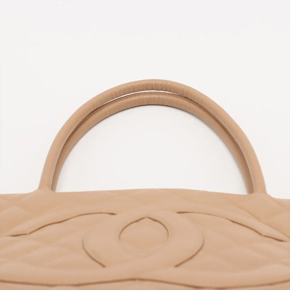 Chanel Re-release Caviar Skin Tote bag Beige Gold Metal Fittings - Picture 6 of 14